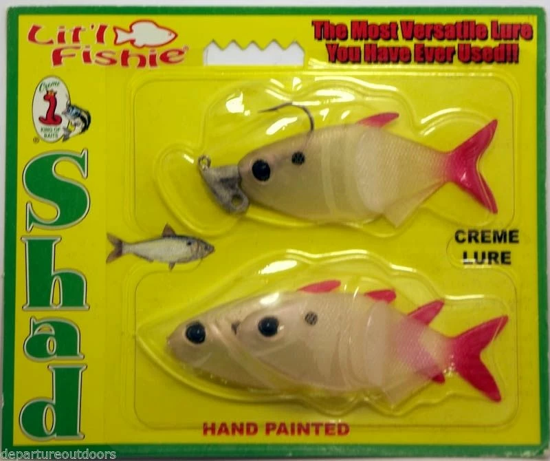 Creme Lure Company Creme Lit'l Fishie Rigged Pearl Red Swim Shad 3 Inch Soft Body Swimbait Baits 3 Creme Lure Company Creme Lit'l Fishie Rigged Pearl Red Swim Shad 3 Inch Soft Body Swimbait Baits