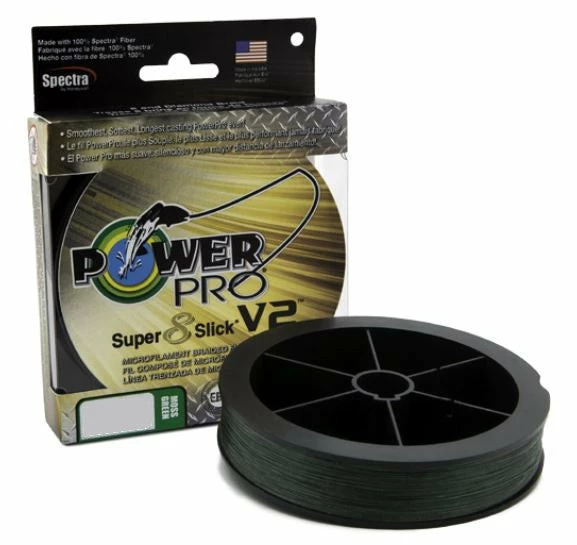 Power Pro Super8Slick V2 Moss Green Braided Line 13 Power Pro Super8Slick V2 Moss Green Braided Line