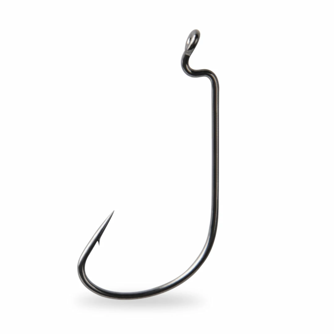 Mustad Mega Bite Black Nickel Wide Gap Offset Worm Hook 5 Mustad Mega Bite Black Nickel Wide Gap Offset Worm Hook