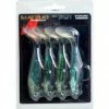 Matzuo Sterling Minnow 4 1/2 Inch Soft Plastic Paddle Tail Swimbait 4 Pack Baits