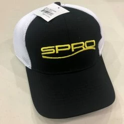 Apparel SPRO Black Hat With White Mesh