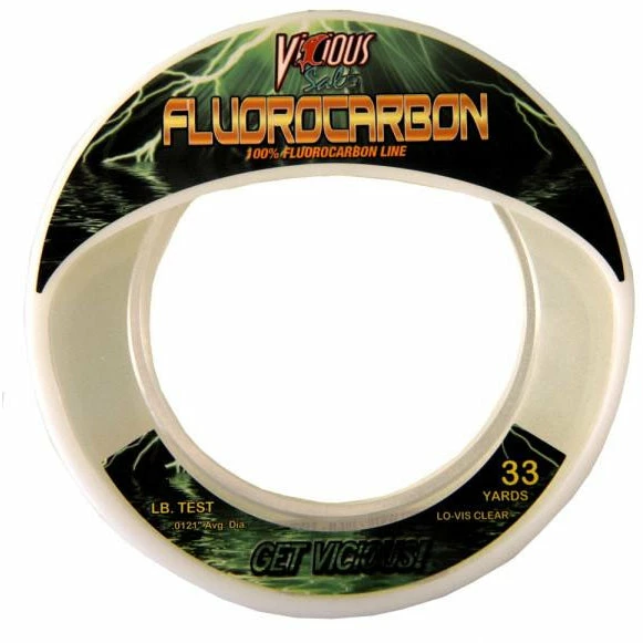Vicious Fishing Vicious Salt Fluorocarbon Fishing Line 33 Yards 3 Vicious Fishing Vicious Salt Fluorocarbon Fishing Line 33 Yards