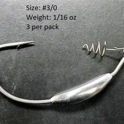 Tackle Hayabusa Wrm958Wt Extra Wide Gap Weighted Hook With Screw Lock