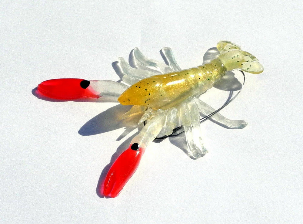 Apex Pre-Rigged Weedless Shimmer Craw 3 1/4 Inch Soft Plastic Craw 1 Pack Baits 5 Apex Pre-Rigged Weedless Shimmer Craw 3 1/4 Inch Soft Plastic Craw 1 Pack Baits