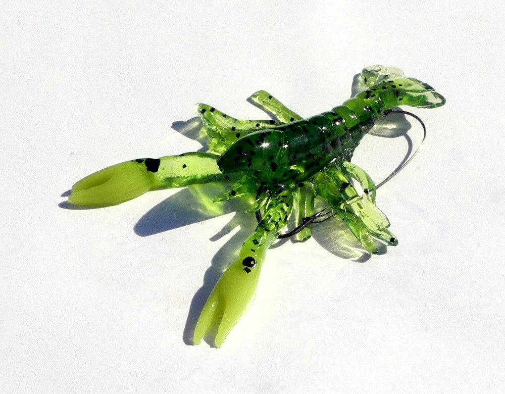 Apex Pre-Rigged Weedless Shimmer Craw 3 1/4 Inch Soft Plastic Craw 1 Pack Baits 6 Apex Pre-Rigged Weedless Shimmer Craw 3 1/4 Inch Soft Plastic Craw 1 Pack Baits