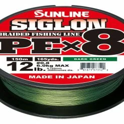 Sunline Siglon PEx8 Dark Green Braid 165 Yards Braided Fishing Line