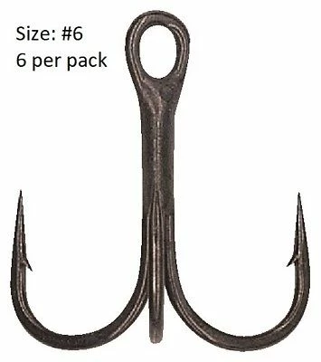 Hayabusa Tbl930 Premium Non-Reflective Black Treble Hook 6 Hayabusa Tbl930 Premium Non-Reflective Black Treble Hook